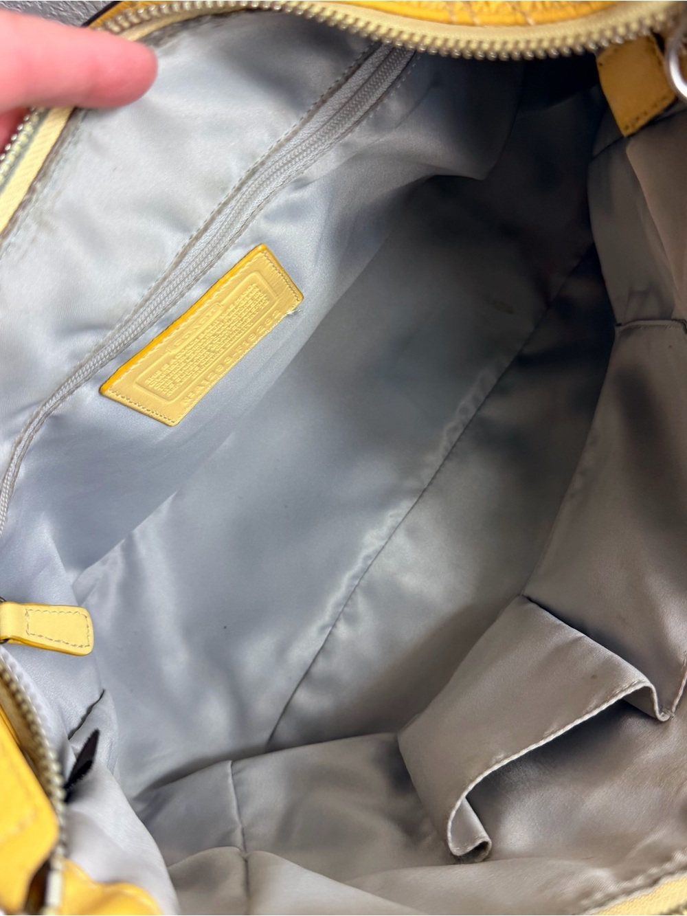 Coach Yellow Patent Leather Shoulder Bag w/Dustbag - Picture 7 of 14